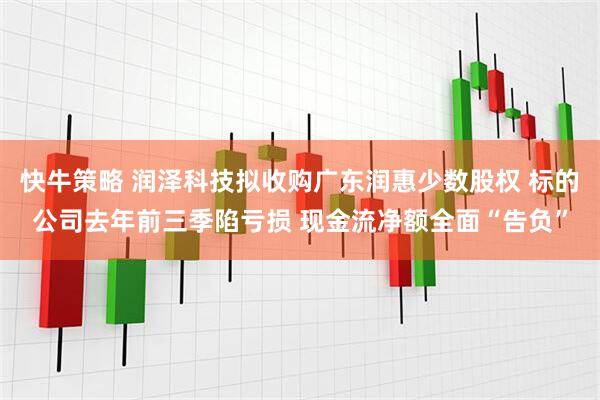 快牛策略 润泽科技拟收购广东润惠少数股权 标的公司去年前三季陷亏损 现金流净额全面“告负”
